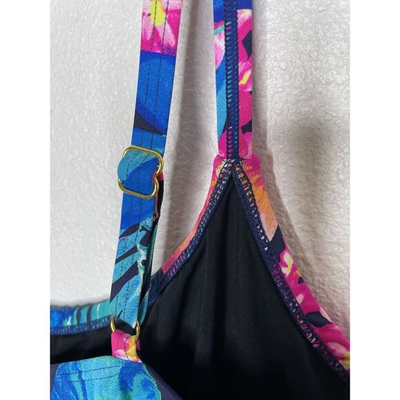 Coco Reef Swimsuit Bra Size 12 36C Tropical One Piece Underwire Bra Layer - Picture 6 of 7
